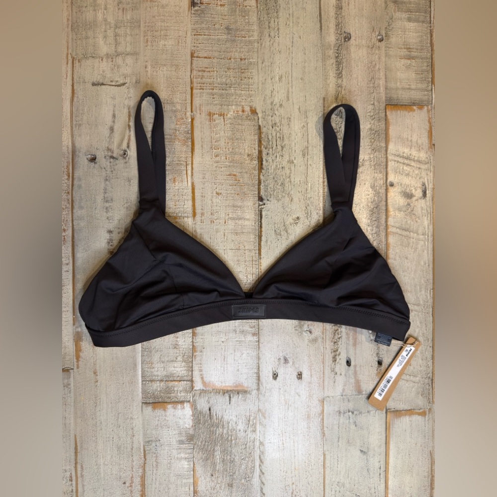 SKIMS Bikini Top | Size XL | Black | Minimalist Swim | NWT